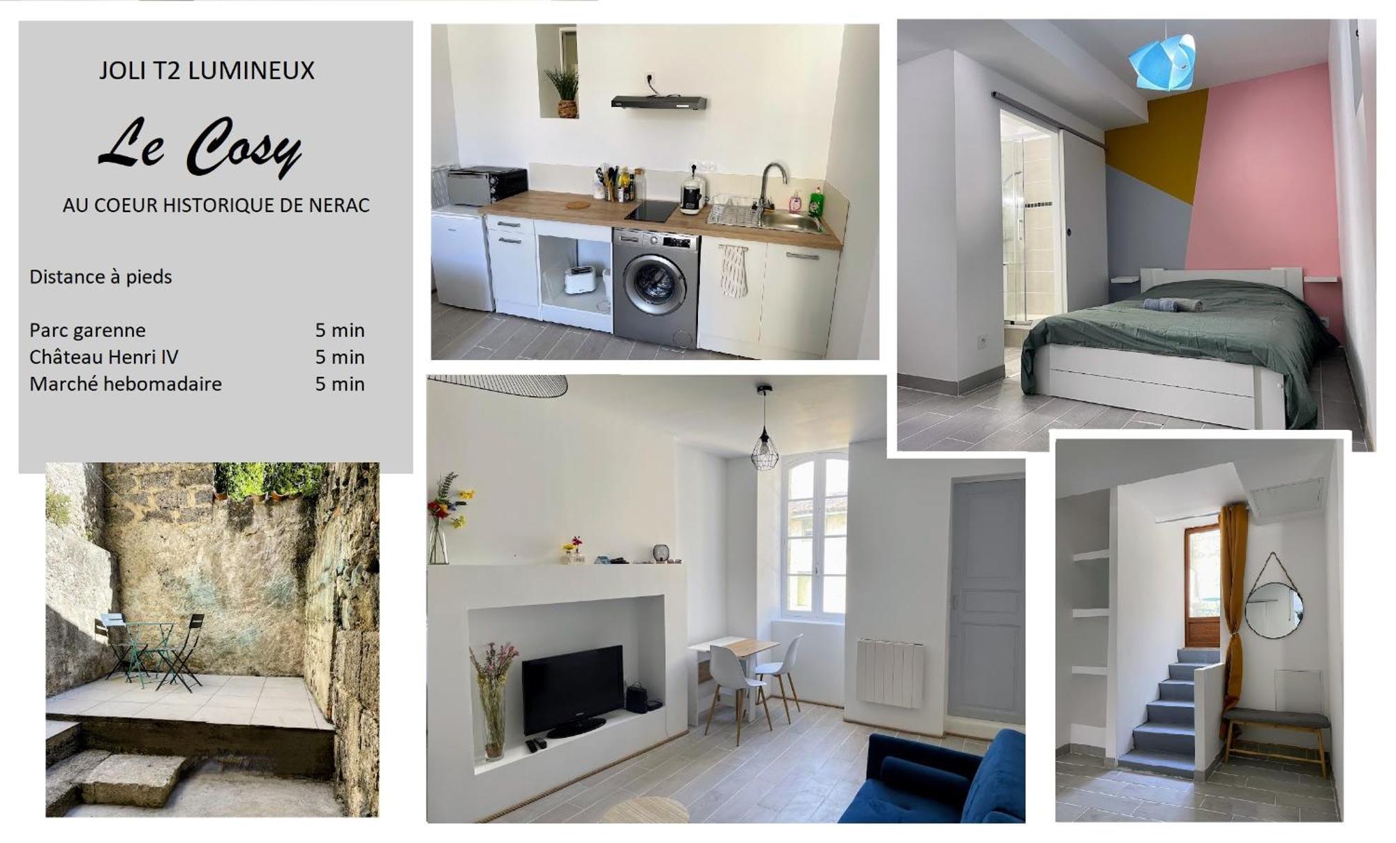 Le Cosy - T2 Avec Petite Cour Dans Centre Historique De Nerac Apartman Kültér fotó